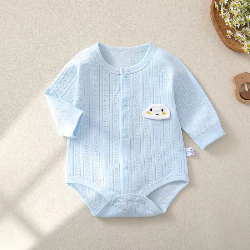 婴儿包屁衣春秋纯棉长袖三角哈衣宝宝连体衣服新生儿爬服睡衣秋装