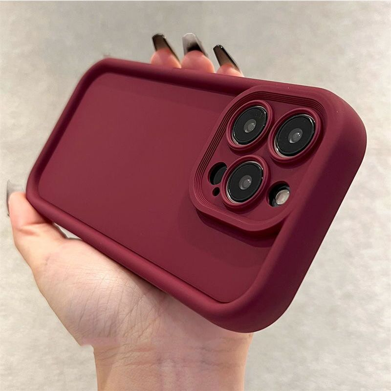 高级简约纯色适用苹果15手机壳iPhone14promax磨砂13/12硅胶软壳x