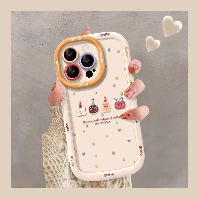 甜甜圈适用iPhone15/14promax手机壳苹果13/12/11软套xr潮泡芙壳