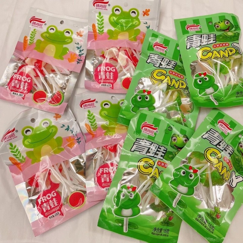青蛙棒棒糖8090怀旧糖果16g/包