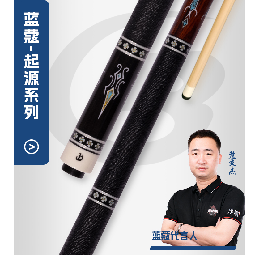 蓝蔻蓝蔻台球杆起源三.起源四枫木职业打感九球中式球杆