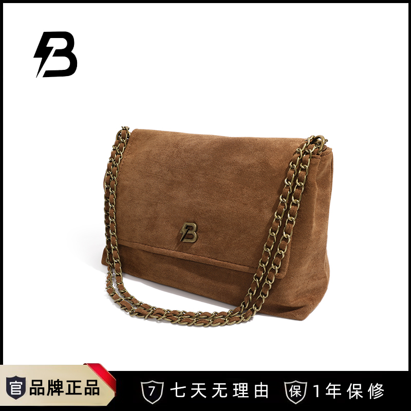 NBY设计女包潮牌复古链条单肩包