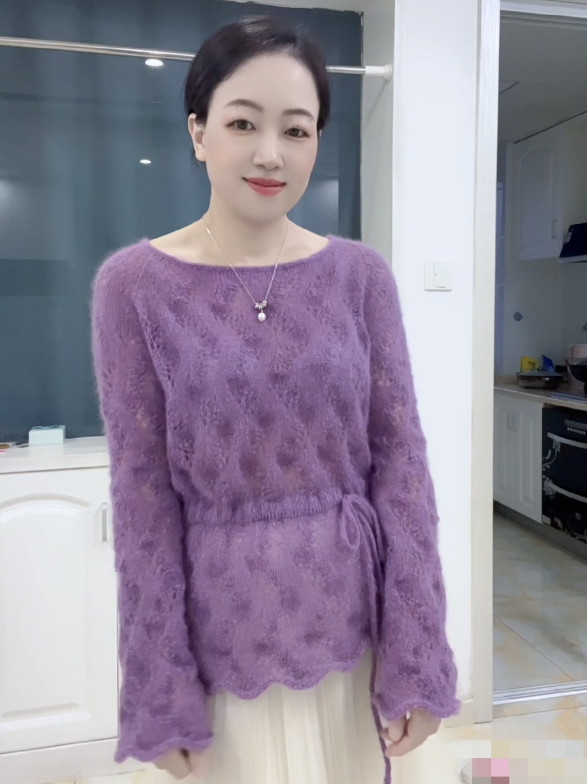 漪澜 套头毛衣真丝马海毛手工编织材料DIY制作毛线九色鹿线材