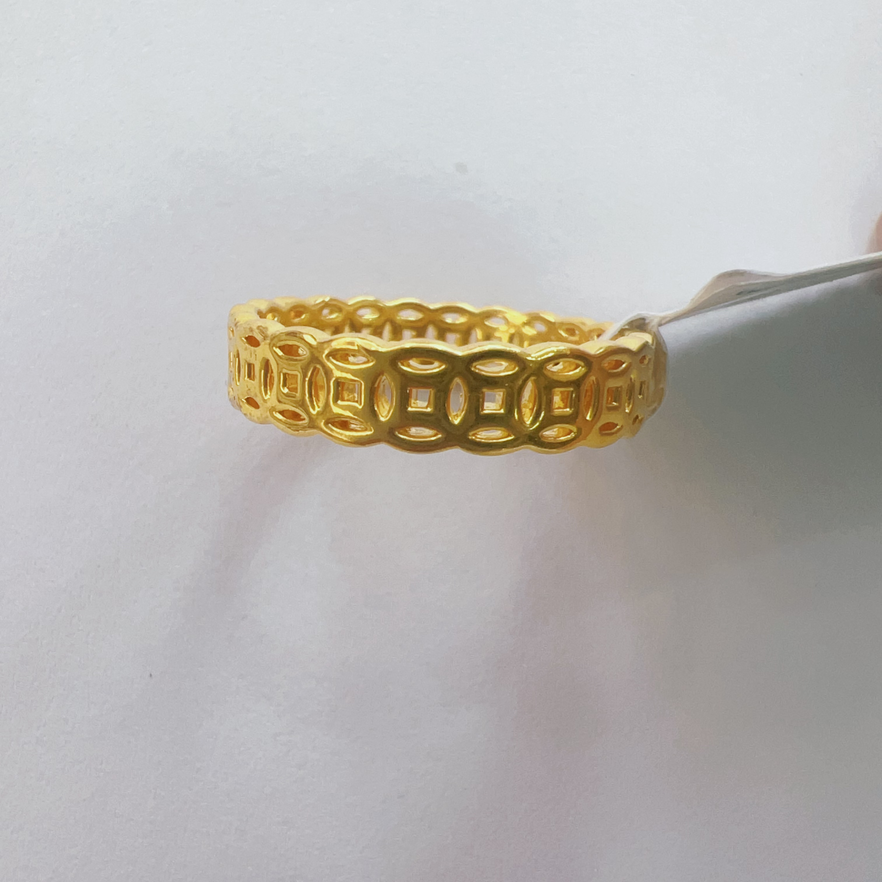【思思专享】足金999 铜钱戒指 #20   1.01 孤品