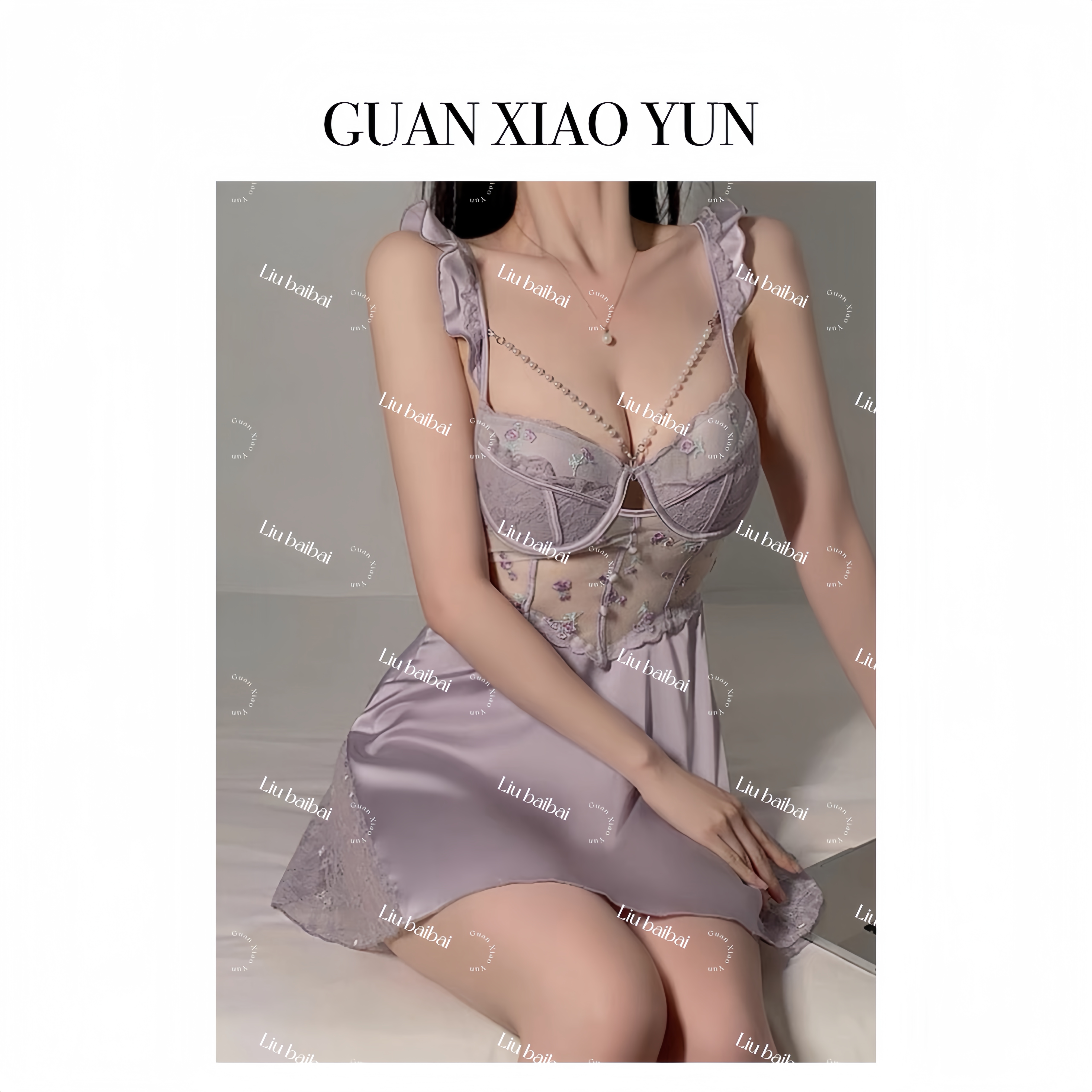 官小云夏季露背半身裙网红蕾丝气质显瘦时尚性感轻奢女士清凉黑色