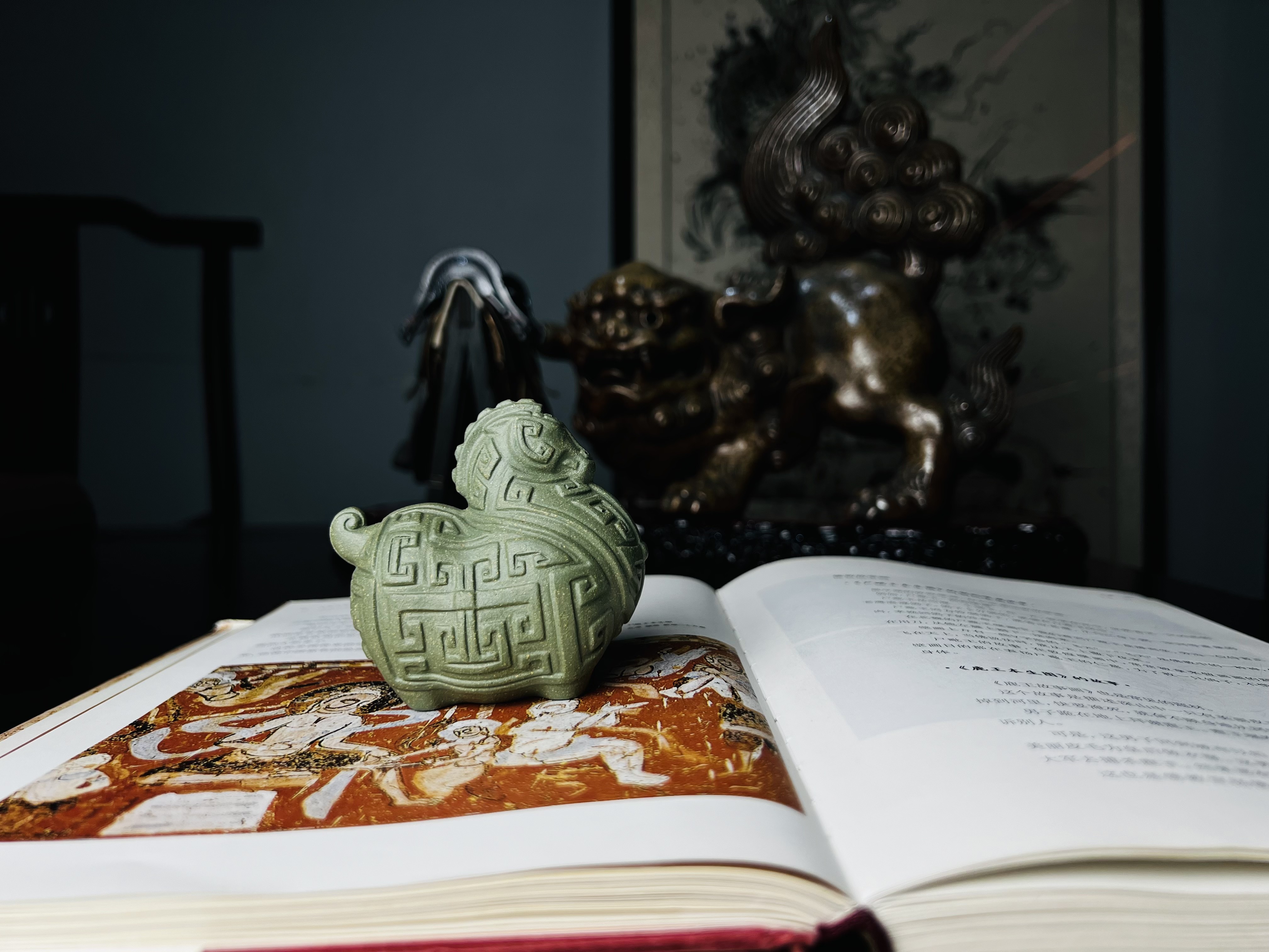 李建伟紫砂茶宠十二生肖马青铜马到成功手把好玩艺术宜兴观物紫砂