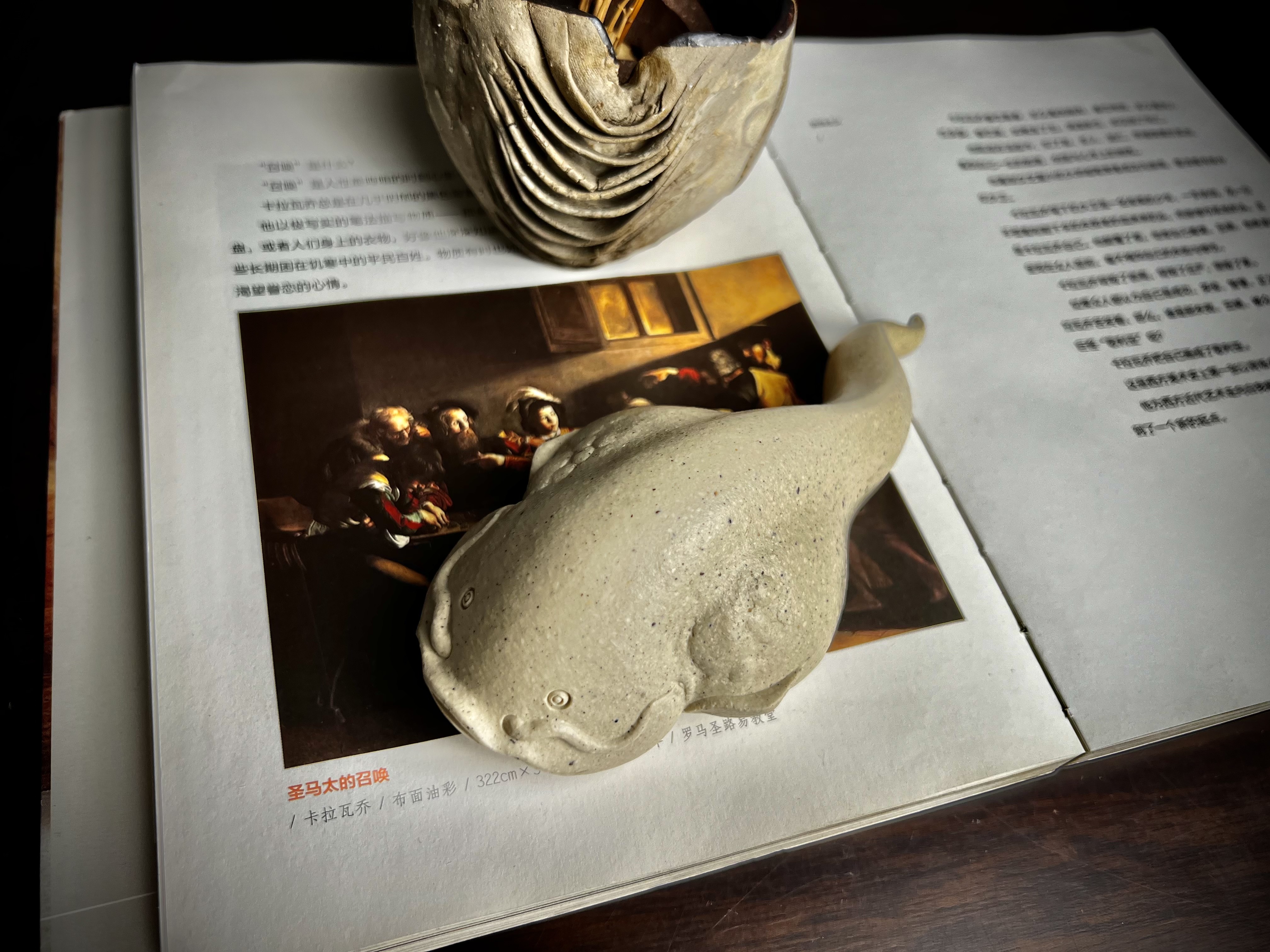 【沈雷】紫砂茶宠年年有余鲶鱼如鱼得水招财手把手盘宜兴观物紫砂