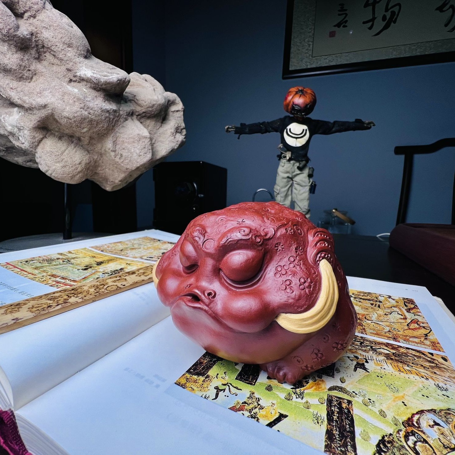 沈雷紫砂茶宠金蟾招财吉祥繁花似锦花开富贵青蛙蛤蟆宜兴观物紫砂