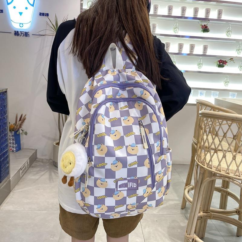 书包女韩版ins风小学生初中高中生大容量双肩包可爱学院风小清新