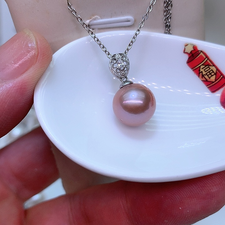 淡水珍珠耳饰银S925镶嵌