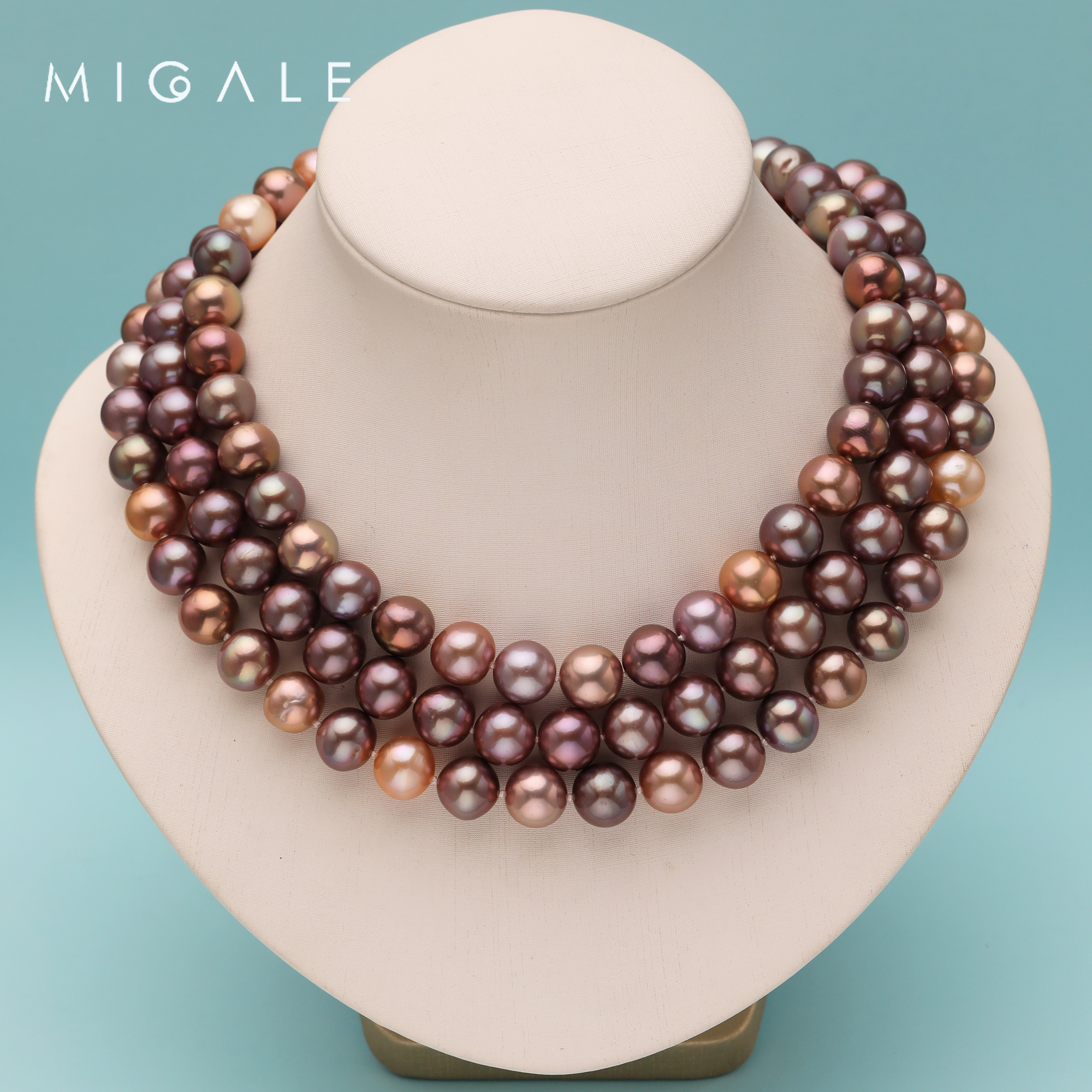 【老板推荐】高品质紫珠项链【多样性发货一件】 9-12mm P1083