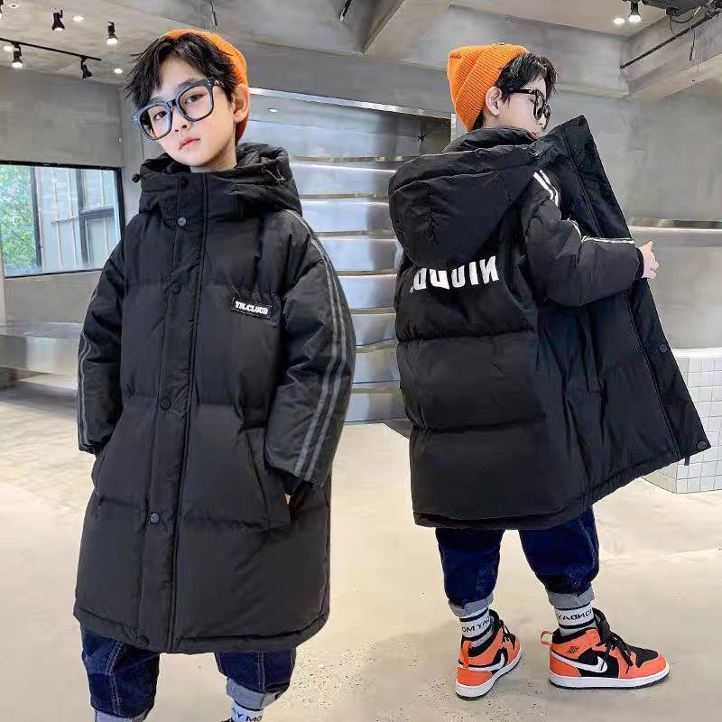波司澄男童棉衣2023新款加厚男孩冬装中长款羽绒棉服儿童装羽绒衣