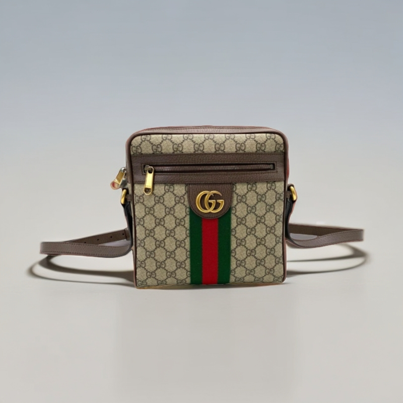 95新 GUCCI/古驰 98新 Ophidia系列小号邮差包 尺寸23/24经典斜跨