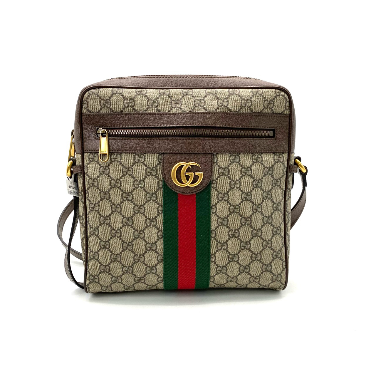 99新 GUCCI/古驰 Op系列中号大号邮差包单肩包奢侈品男士经典单肩