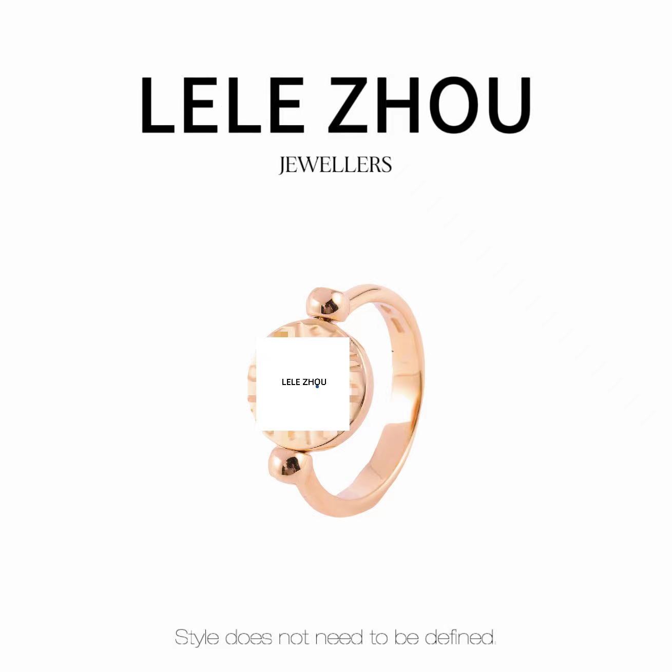 铜合金戒指 圆盘AB面戒指LEJZ231003