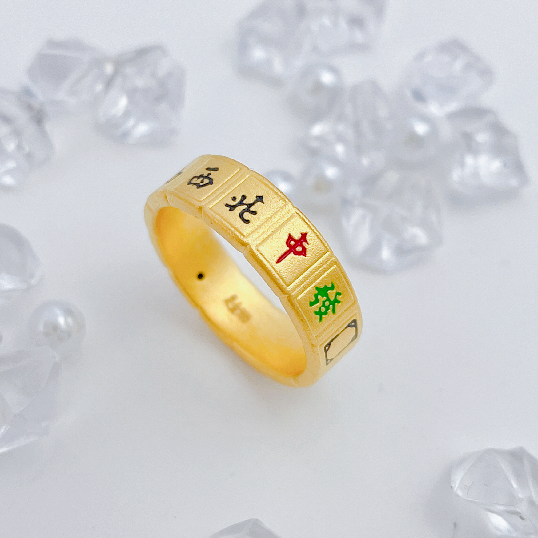 【飘飘严选】足金999 麻将戒指 1.74 12#