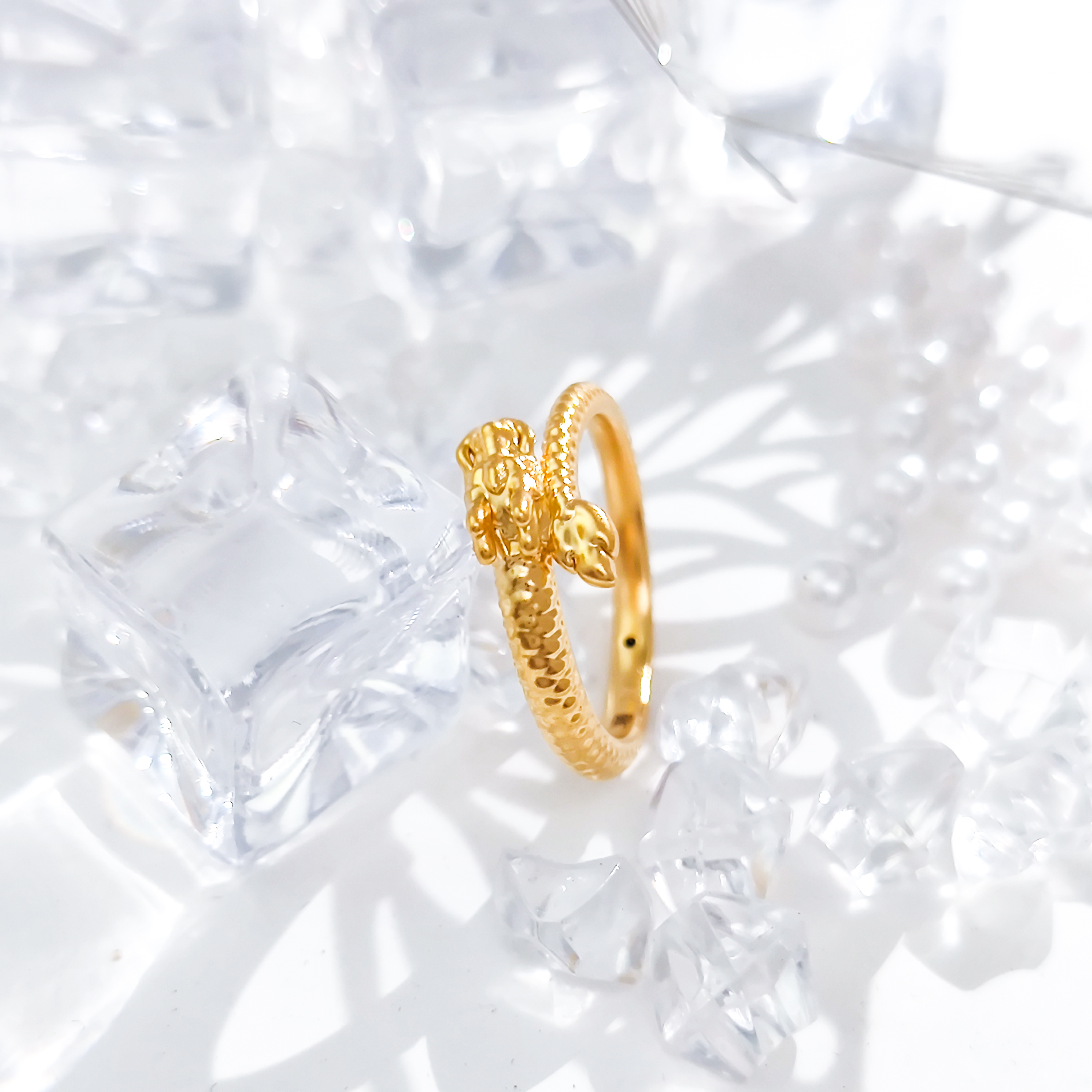 【飘飘臻选】足金999 龙戒戒指 1.36 11圈口