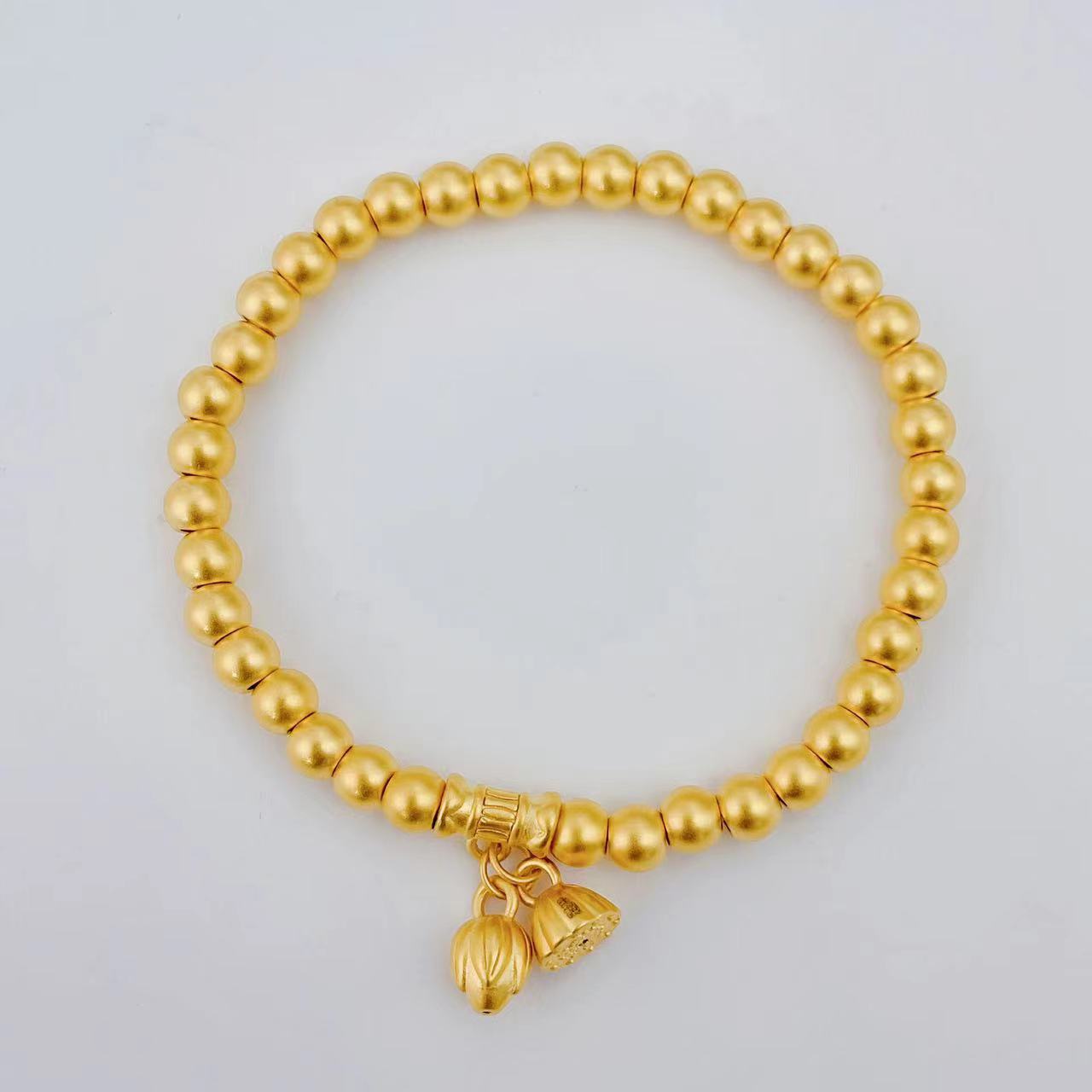 【国潮福选】足金999 两世欢手链 卡5金珠 3.66