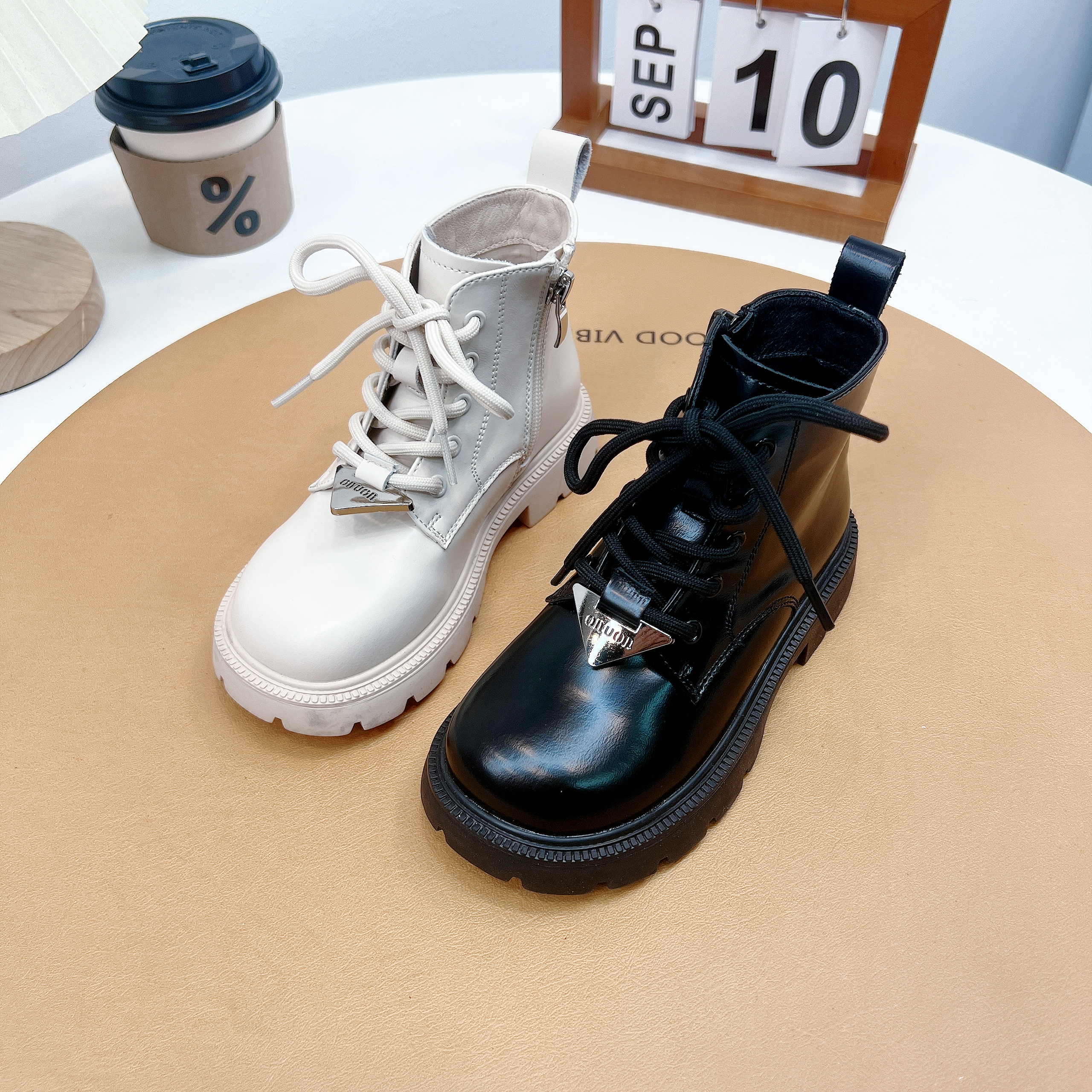 杰西可2332女童靴子童鞋2025秋冬季新款儿童马丁靴蝴蝶结公主单靴