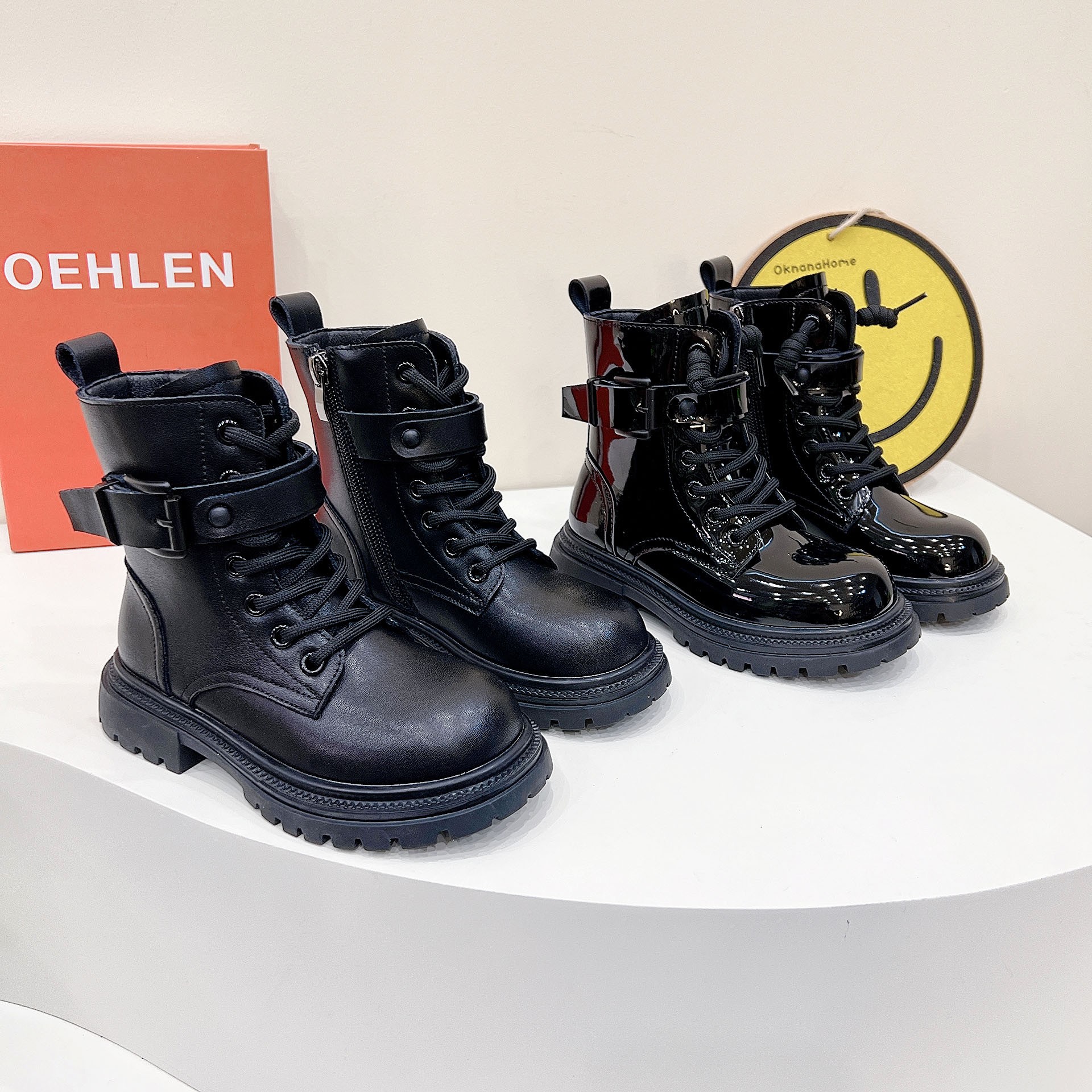 杰西可2557女童靴子童鞋2025秋冬新款儿童马丁靴潮小女孩短靴单靴