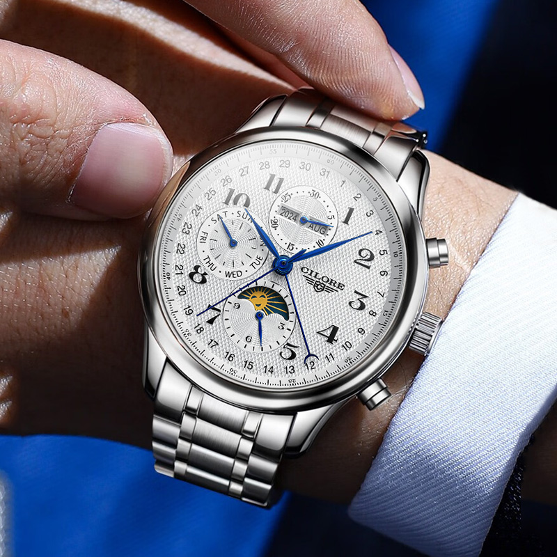 八针月相系列 男士全自动多功能机械表（郝总）