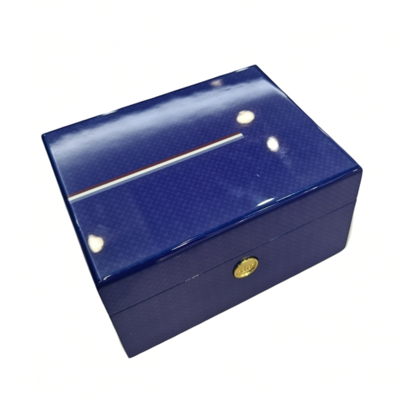 烤漆礼盒蓝色实木礼盒盒子（二）