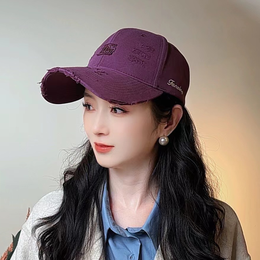 帽子女春秋大码纯棉高卢顶显脸小宽檐棒球帽时尚大头围鸭舌帽男士