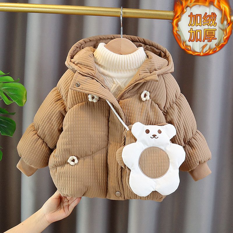 童装潮款Y潮款Y新款女宝宝服秋冬季儿童加厚外套女童衣袄保暖中小