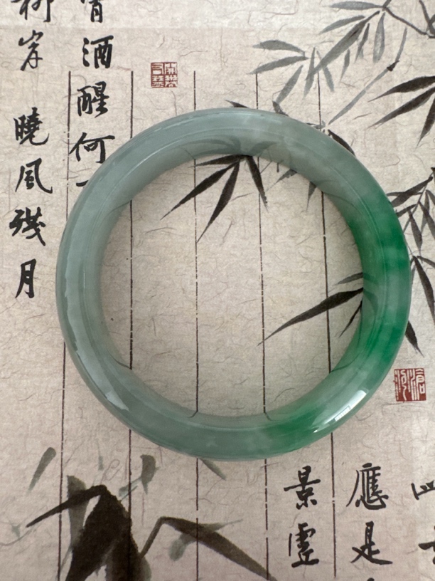 W554缅甸糯冰半山水翡翠