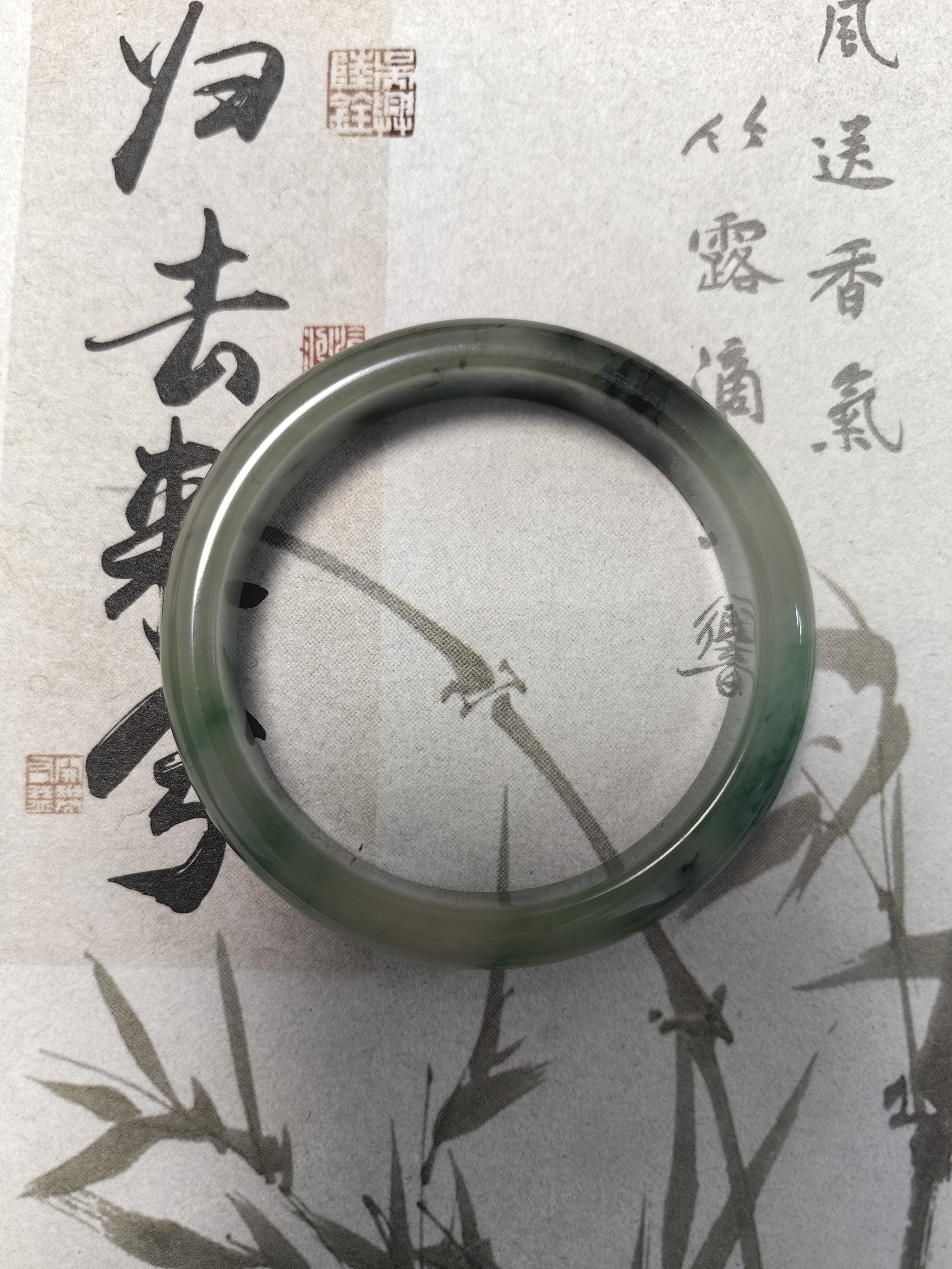 W741缅甸冰透飘花翡翠