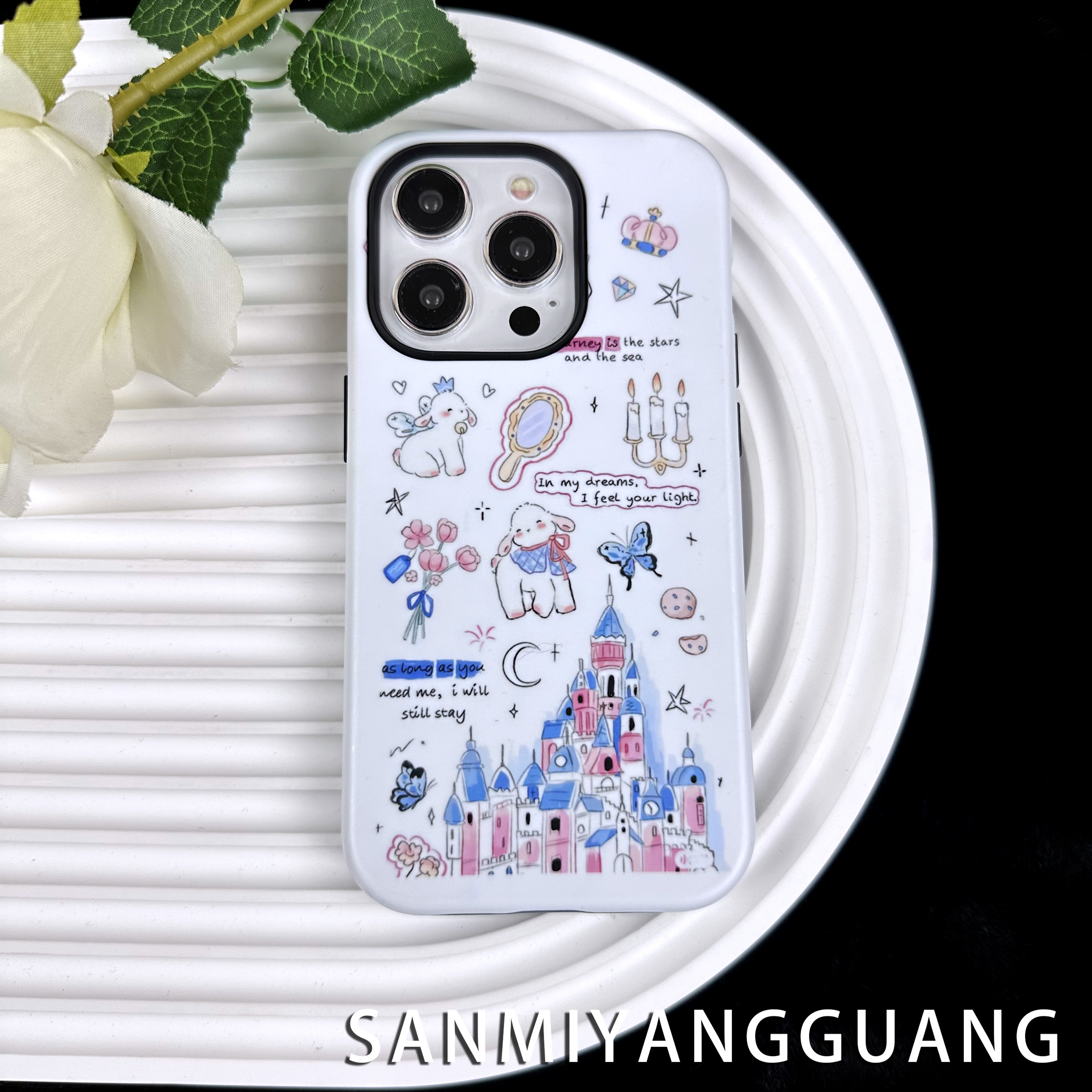 【高货菲林二合一】适用苹果手机壳城堡小羊15PROMAX/iphone14/13
