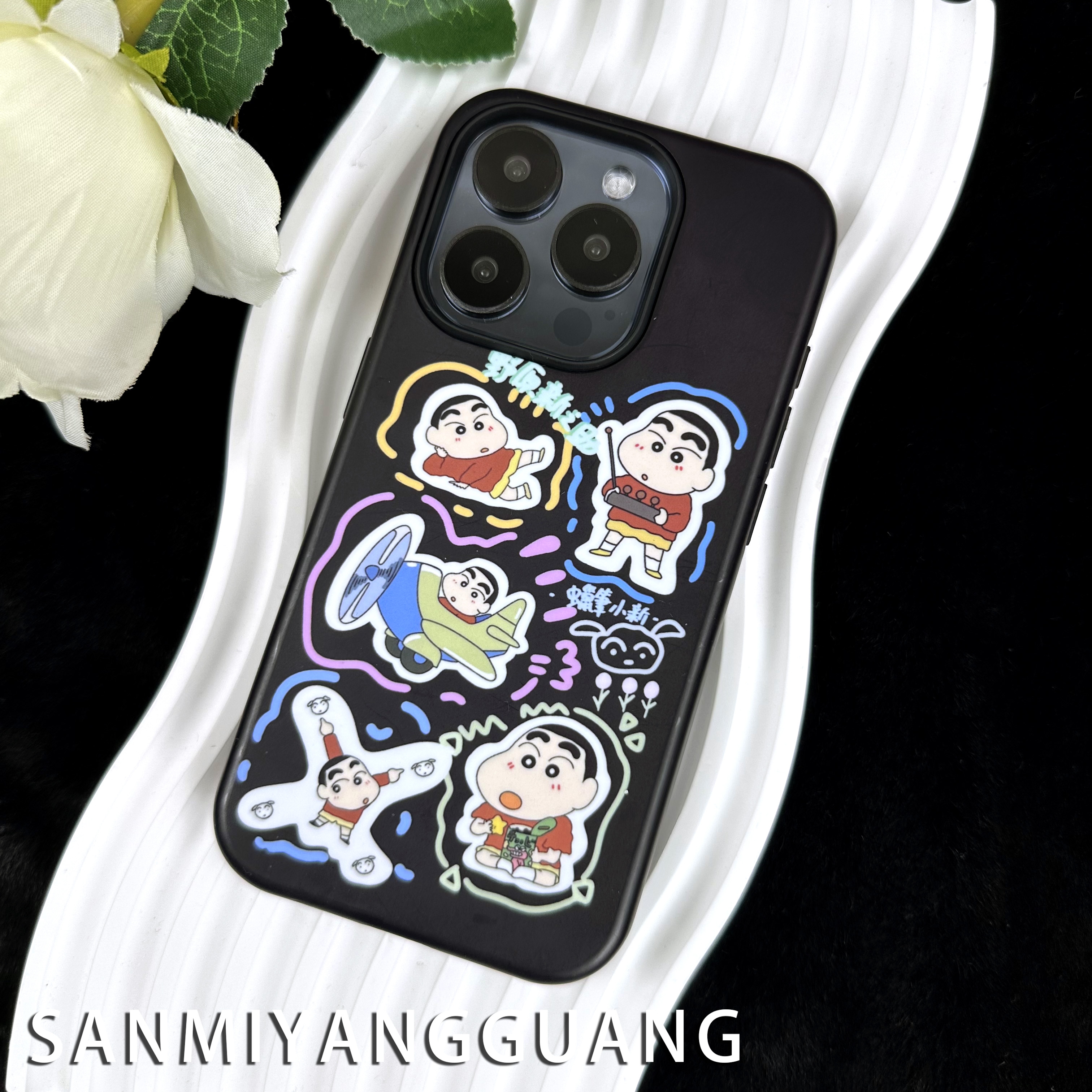 【高货菲林二合一】适用苹果手机壳蜡笔小新15PROMAX/iphone14/13