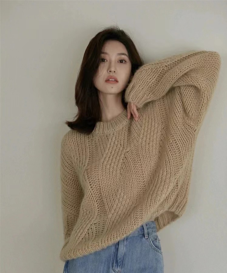 内搭麻花小毛衣材料包专用链接 