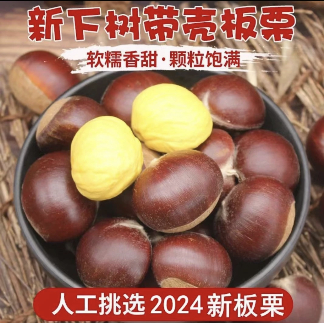 【买二送三】2024现摘现发板栗5斤鲜栗子生嫩大板粟板栗野生板栗
