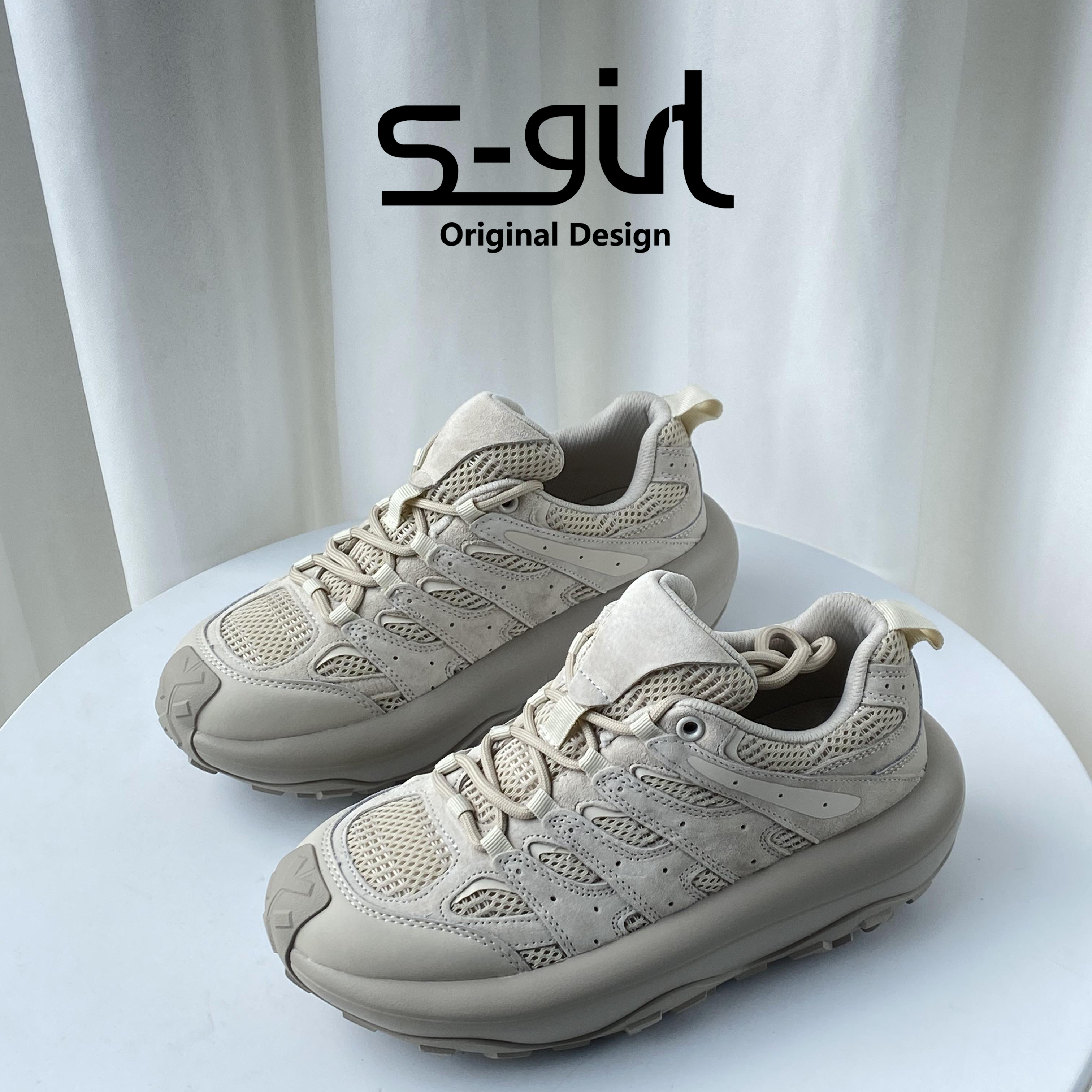 SGIRL TWTW厚底炸街老爹鞋女2023百搭休闲增高网面透气跑步运动鞋