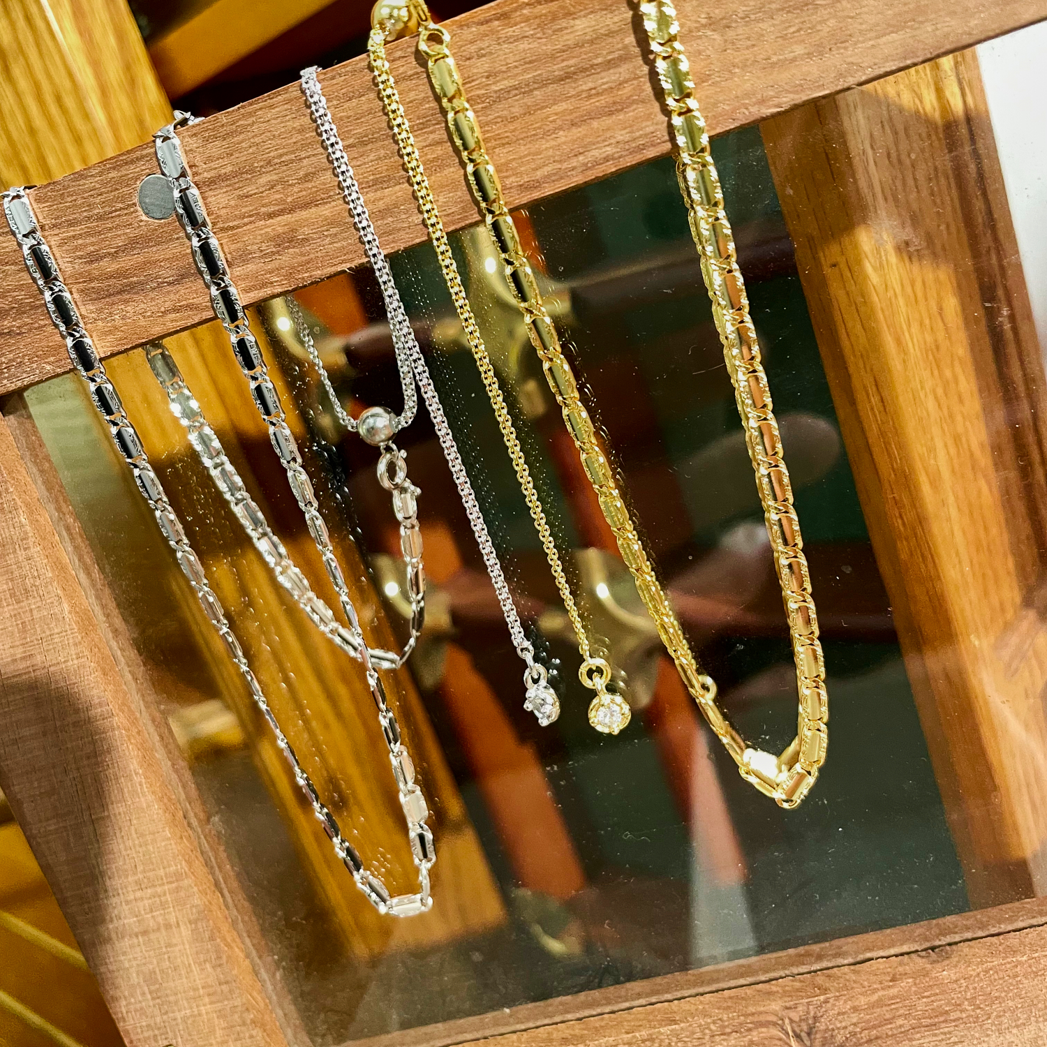 坠链均925银 亮片抽拉项链女纯银s925银饰百搭时尚简约