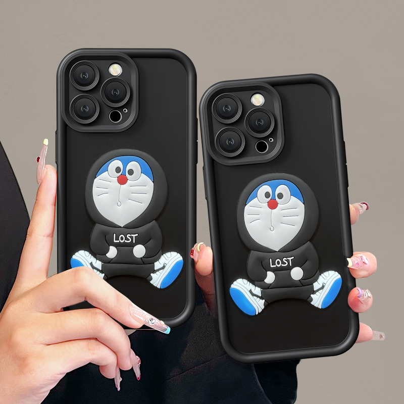 适用苹果15潮流iPhone14手机壳13p华为哆啦x荣耀nova可爱mate创意