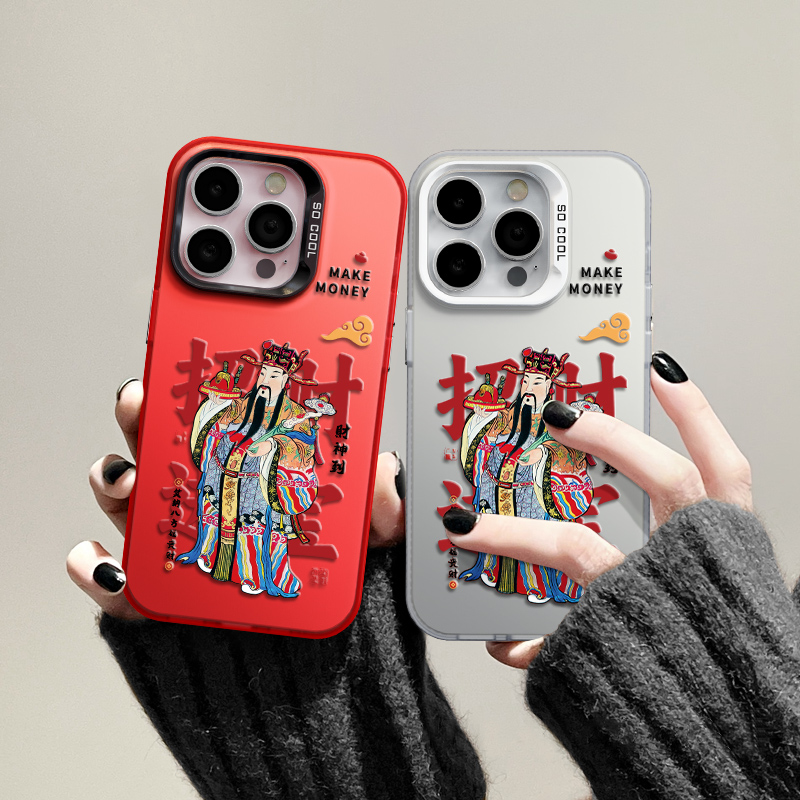 适用苹果15潮流iPhone14手机壳13p华为财神x荣耀nova创意mate暴富