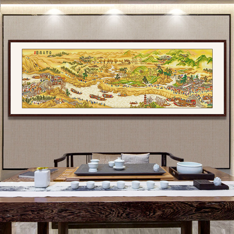 芊虹秀康熙南巡图十字绣2025新款线绣客厅中国风大气山水画手工绣