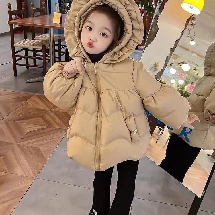 巴拉女童冬装棉服2023新款小女孩洋气冬季棉袄女宝宝加厚外套儿童
