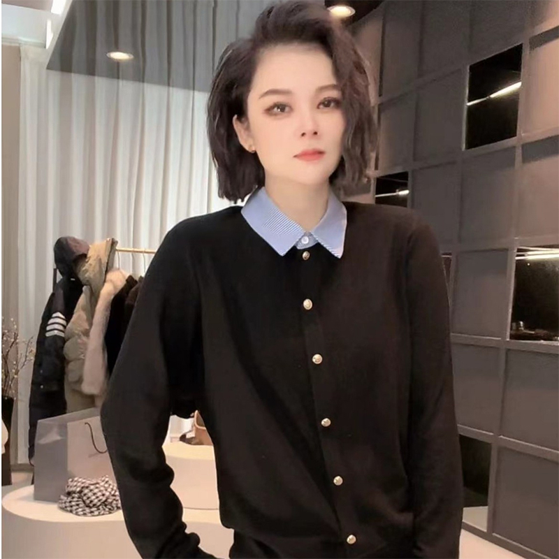 假两件针织舒适简约毛衣针织衫