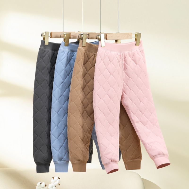 冬季儿童蚕丝加厚保暖裤23912