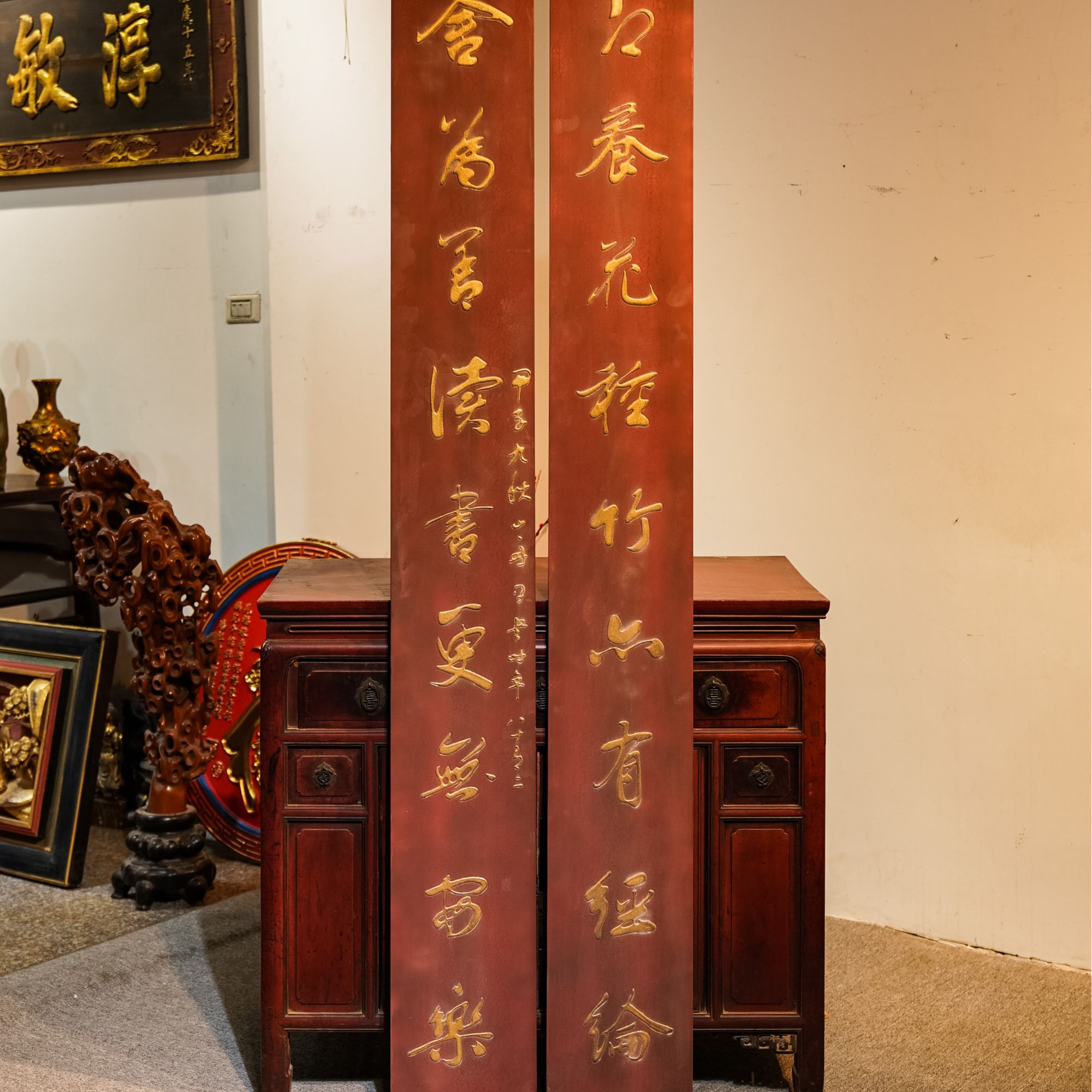 新款木牌匾对联雅室书房酒店园林店铺招牌匾额楹联舍为