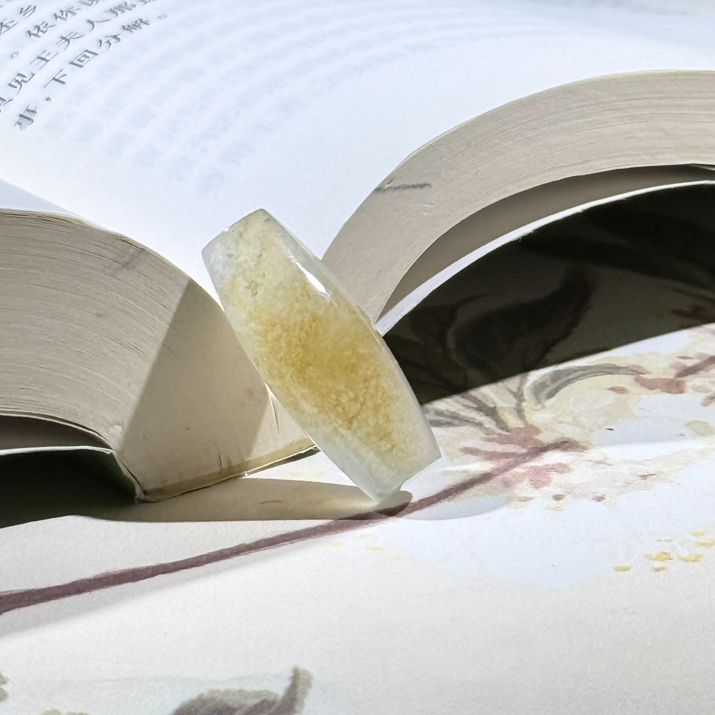 翠之源 天然缅甸翡翠  冰飘黄花橄榄桶珠 色彩灵动时尚精美搭配