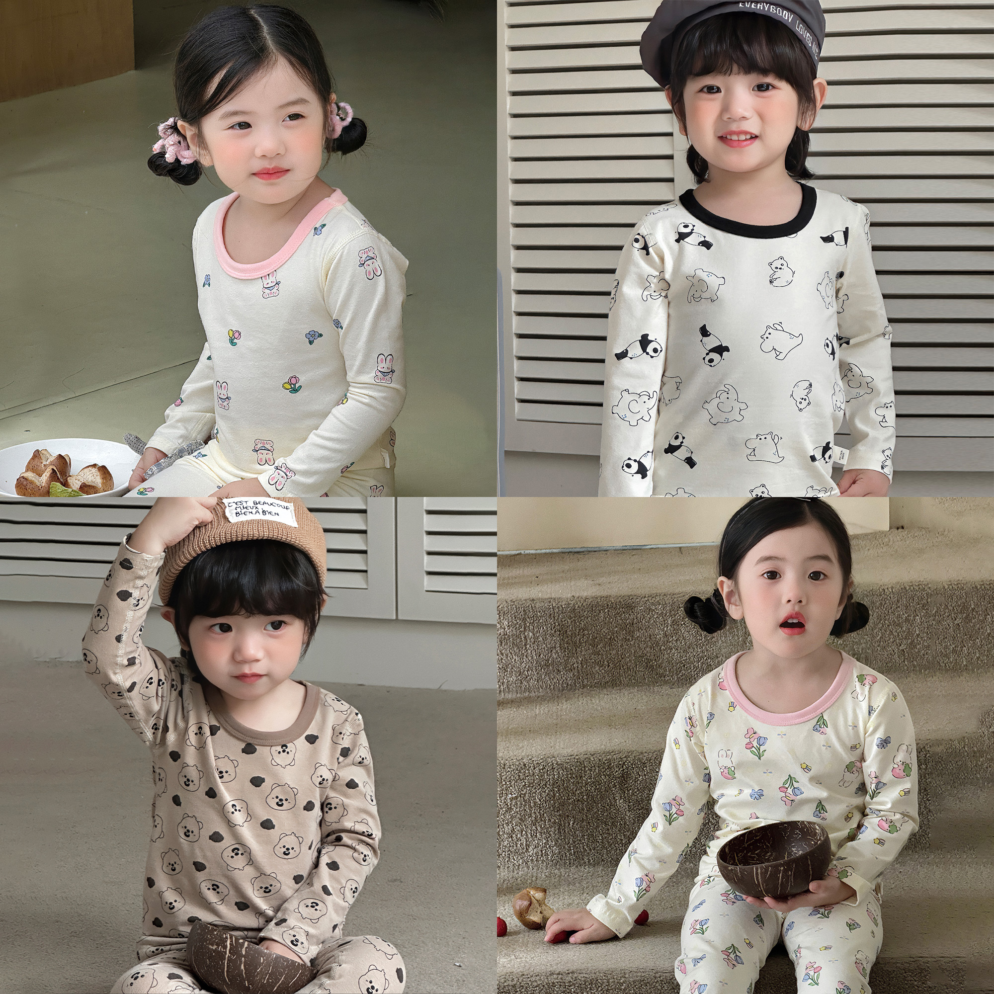 【A类无骨棉210g】秋季新款儿童家居服男女童学生秋衣秋裤套装