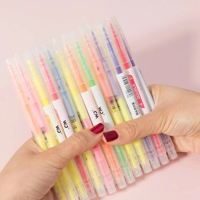 双头荧光笔3包18只 破损联系客服处理   笔记本电脑商家