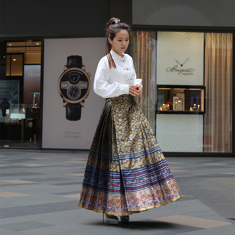 马面裙汉服女装妆花提花刺绣明制汉服新中式古风改良版国风飞机袖