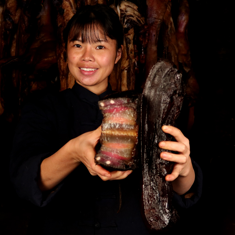 【直播现称】湖南特产柴火烟熏土猪腊肉五花肉熏肉赠品见详情页