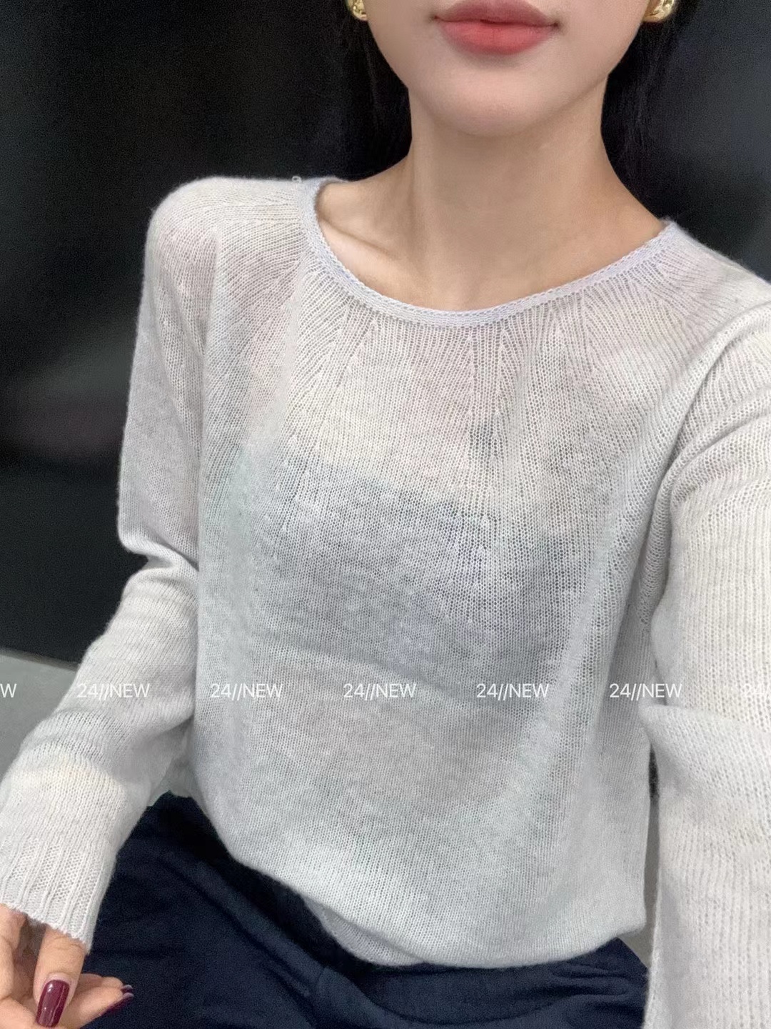 沐咔乐MKL-9320真丝羊绒衫秋冬季新款链接