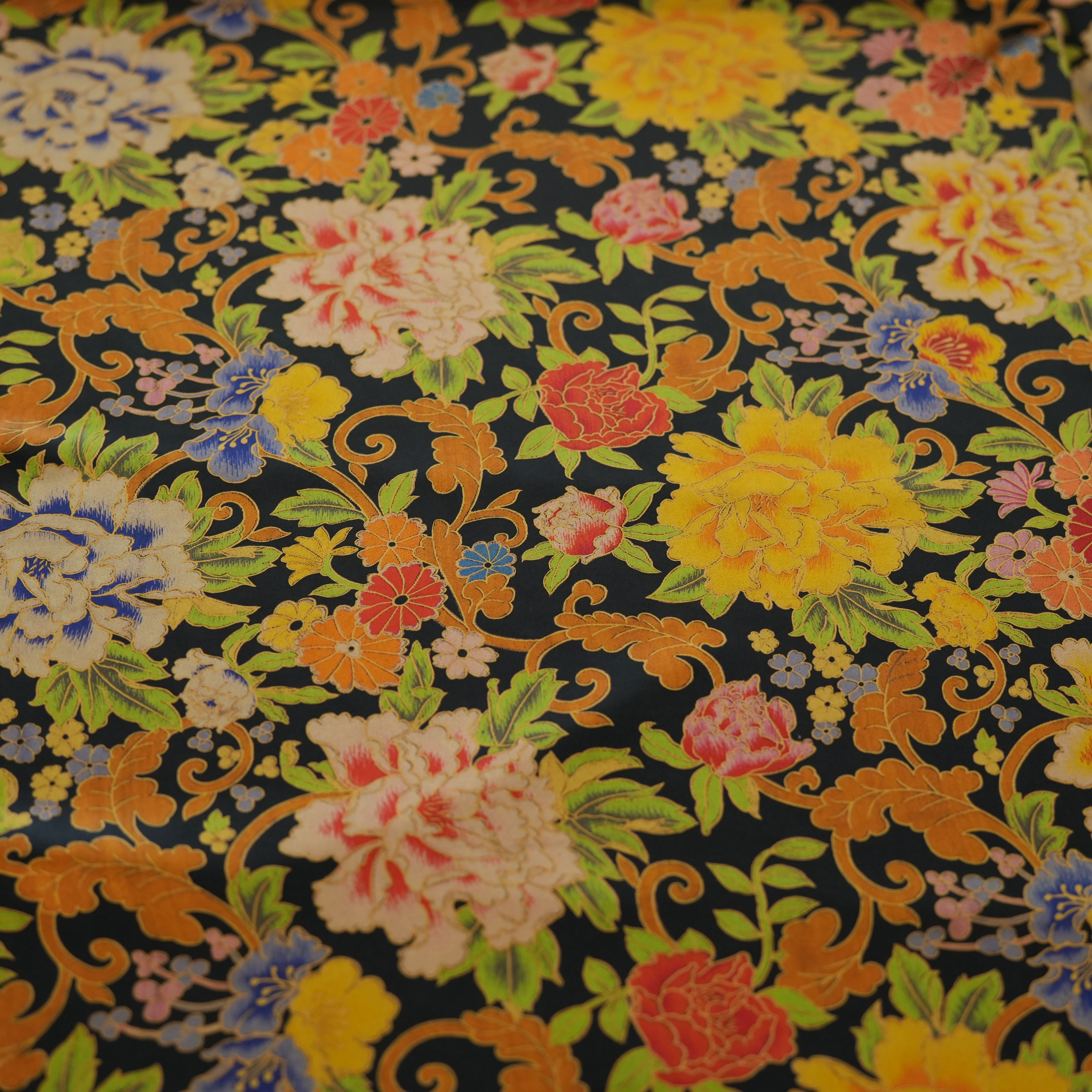 立雪（繁花似锦50）满百桑蚕丝香云纱面料一经裁剪不支持七天无理由